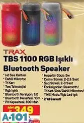 TRAX TBS 1100 RGB IŞIKLI BLUETOOTH SPEAKER